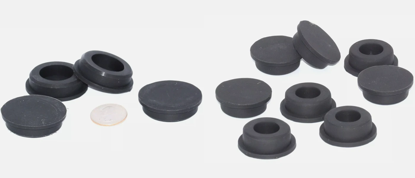 black rubber firewall hole plugs